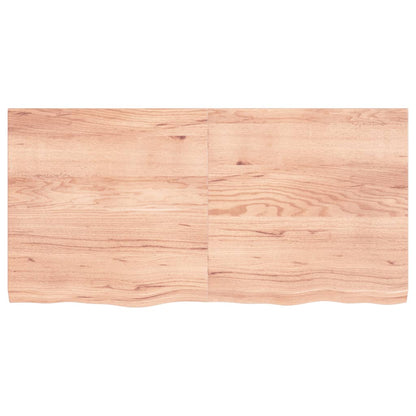 Wastafelblad 120X60X(2-4) Cm Behandeld Massief Hout Lichtbruin 120 x 60 x 4 cm
