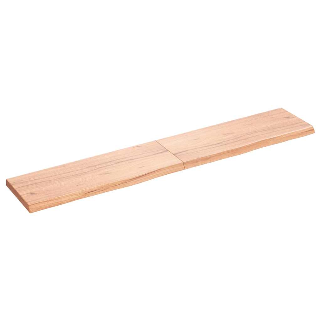 Wastafelblad 160X30X(2-4) Cm Behandeld Massief Hout Lichtbruin 160 x 30 x 4 cm