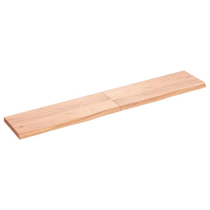 Wastafelblad 160X30X(2-4) Cm Behandeld Massief Hout Lichtbruin 160 x 30 x 4 cm