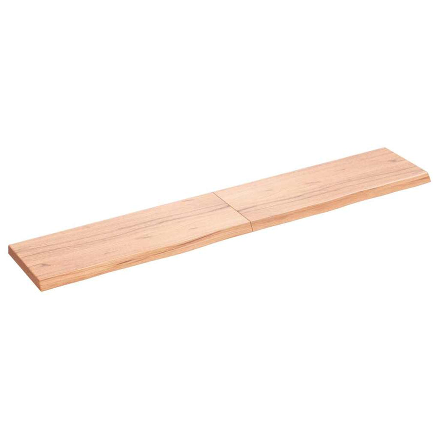 Wastafelblad 160X30X(2-4) Cm Behandeld Massief Hout Lichtbruin 160 x 30 x 4 cm
