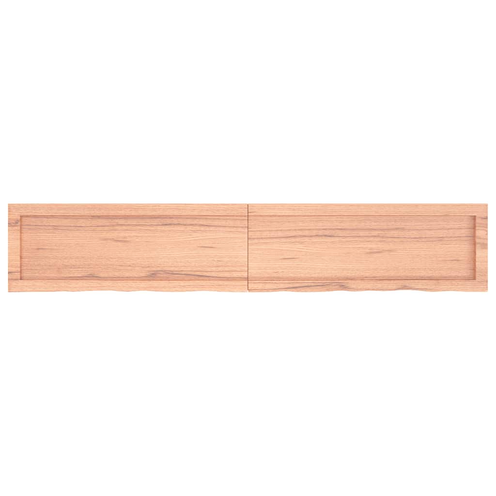 Wastafelblad 160X30X(2-4) Cm Behandeld Massief Hout Lichtbruin 160 x 30 x 4 cm