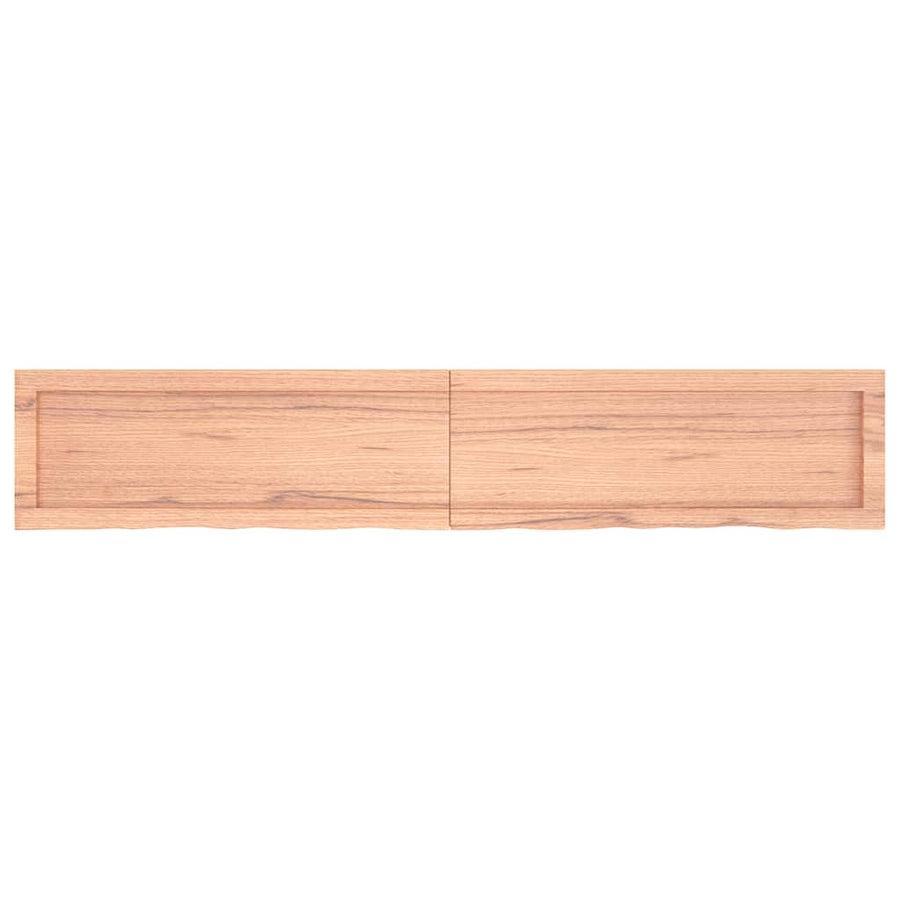 Wastafelblad 160X30X(2-4) Cm Behandeld Massief Hout Lichtbruin 160 x 30 x 4 cm