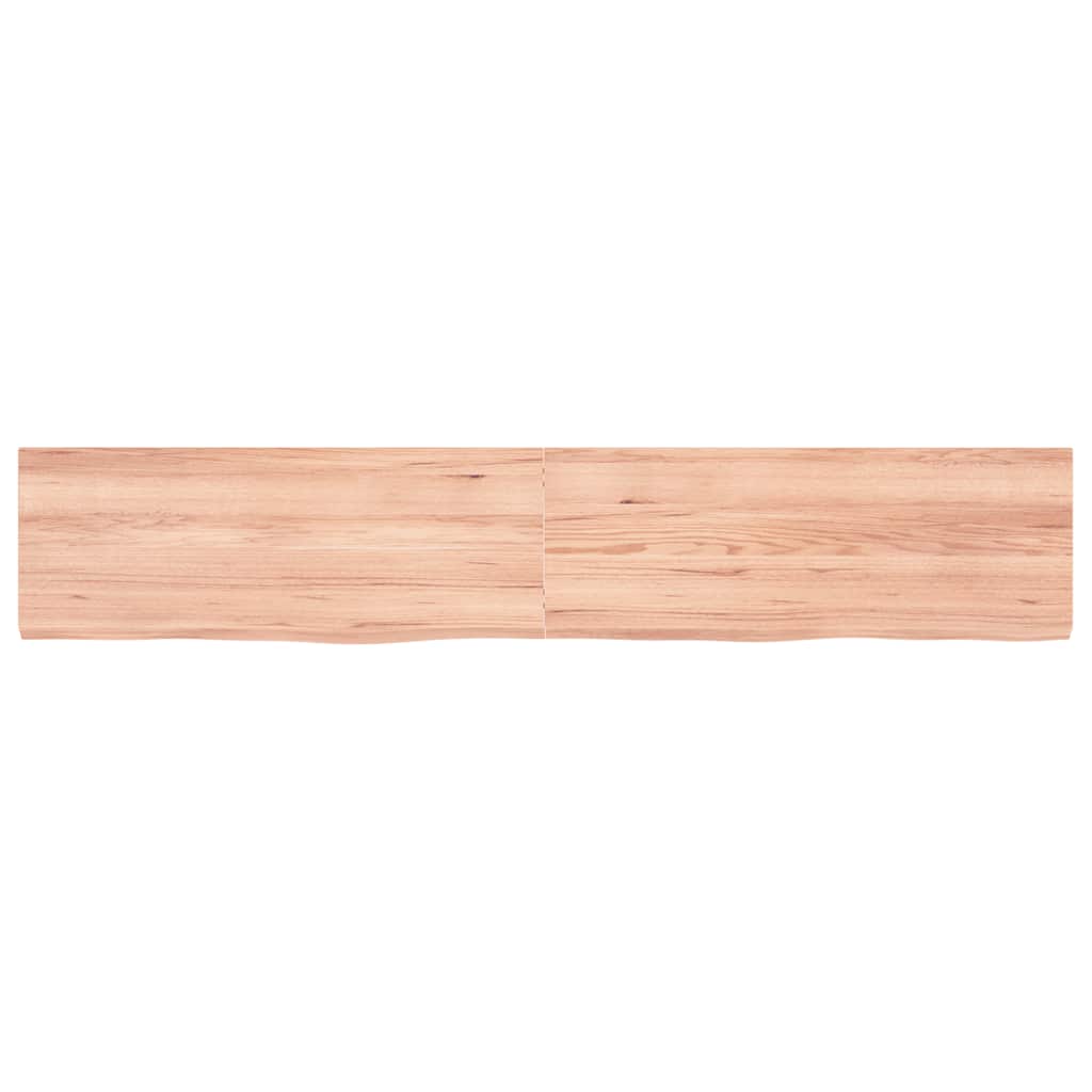 Wastafelblad 160X30X(2-4) Cm Behandeld Massief Hout Lichtbruin 160 x 30 x 4 cm