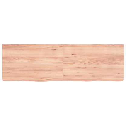 Wastafelblad 160X50X(2-6) Cm Behandeld Massief Hout Lichtbruin 160 x 50 x 6 cm