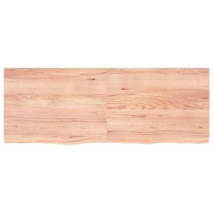Wastafelblad 160X60X(2-4) Cm Behandeld Massief Hout Lichtbruin 160 x 60 x 4 cm