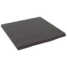 Wastafelblad Behandeld Massief Hout Donkerbruin Donkergrijs 40 x 40 x 2 cm