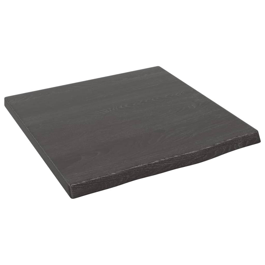 Wastafelblad Behandeld Massief Hout Donkerbruin Donkergrijs 40 x 40 x 2 cm