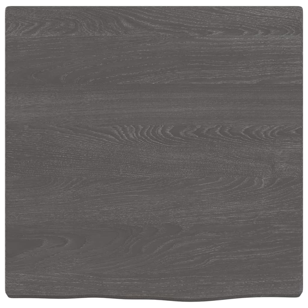 Wastafelblad Behandeld Massief Hout Donkerbruin Donkergrijs 40 x 40 x 2 cm