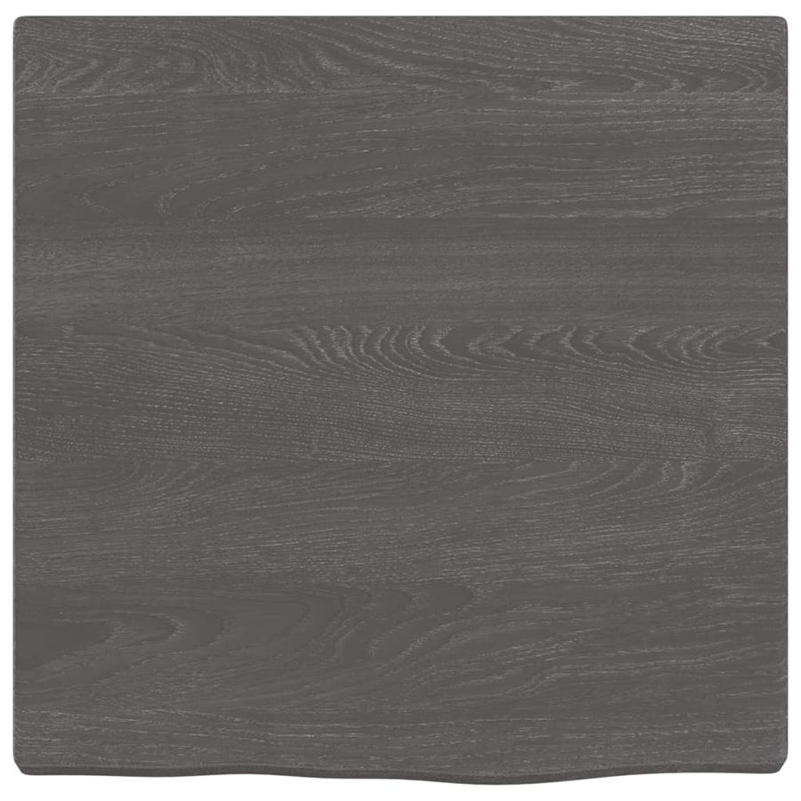Wastafelblad Behandeld Massief Hout Donkerbruin Donkergrijs 40 x 40 x 2 cm