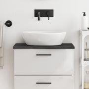 Washbasin top 60x30x2 cm treated solid wood dark brown