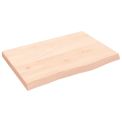 Tafelblad 60X40X(2-4) Cm Onbehandeld Massief Eikenhout Naturel 60 x 40 x 4 cm
