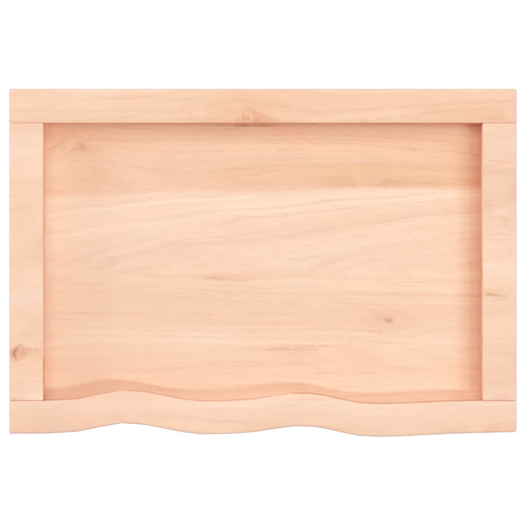 Tafelblad 60X40X(2-4) Cm Onbehandeld Massief Eikenhout Naturel 60 x 40 x 4 cm