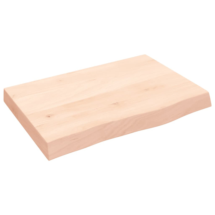 Tafelblad 60X40X(2-6) Cm Onbehandeld Massief Eikenhout Naturel 60 x 40 x 6 cm