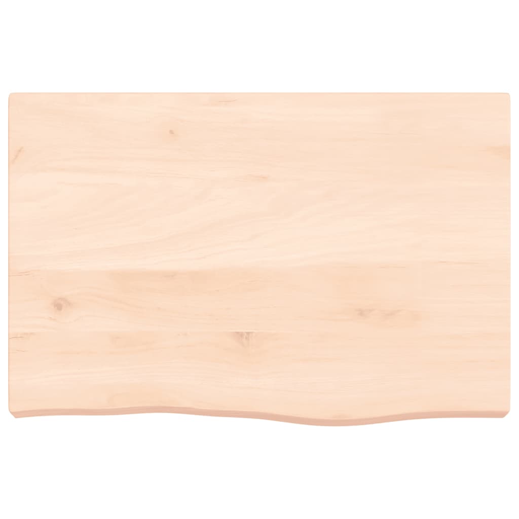 Tafelblad 60X40X(2-6) Cm Onbehandeld Massief Eikenhout Naturel 60 x 40 x 6 cm