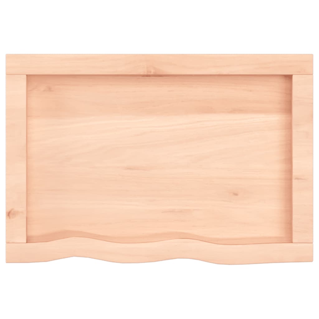 Tafelblad 60X40X(2-6) Cm Onbehandeld Massief Eikenhout Naturel 60 x 40 x 6 cm