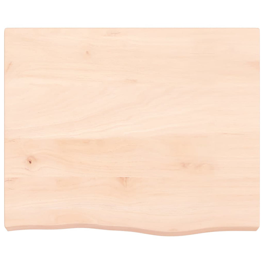 Tafelblad 60X50X(2-6) Cm Onbehandeld Massief Eikenhout Naturel 60 x 50 x 6 cm