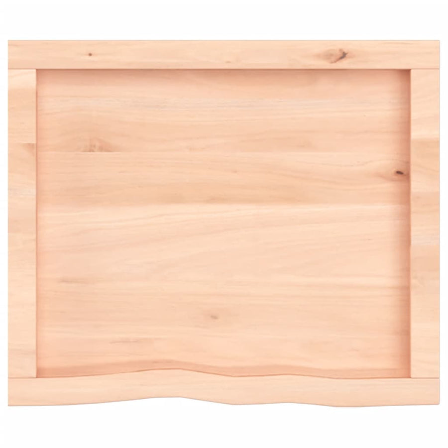 Tafelblad 60X50X(2-6) Cm Onbehandeld Massief Eikenhout Naturel 60 x 50 x 6 cm