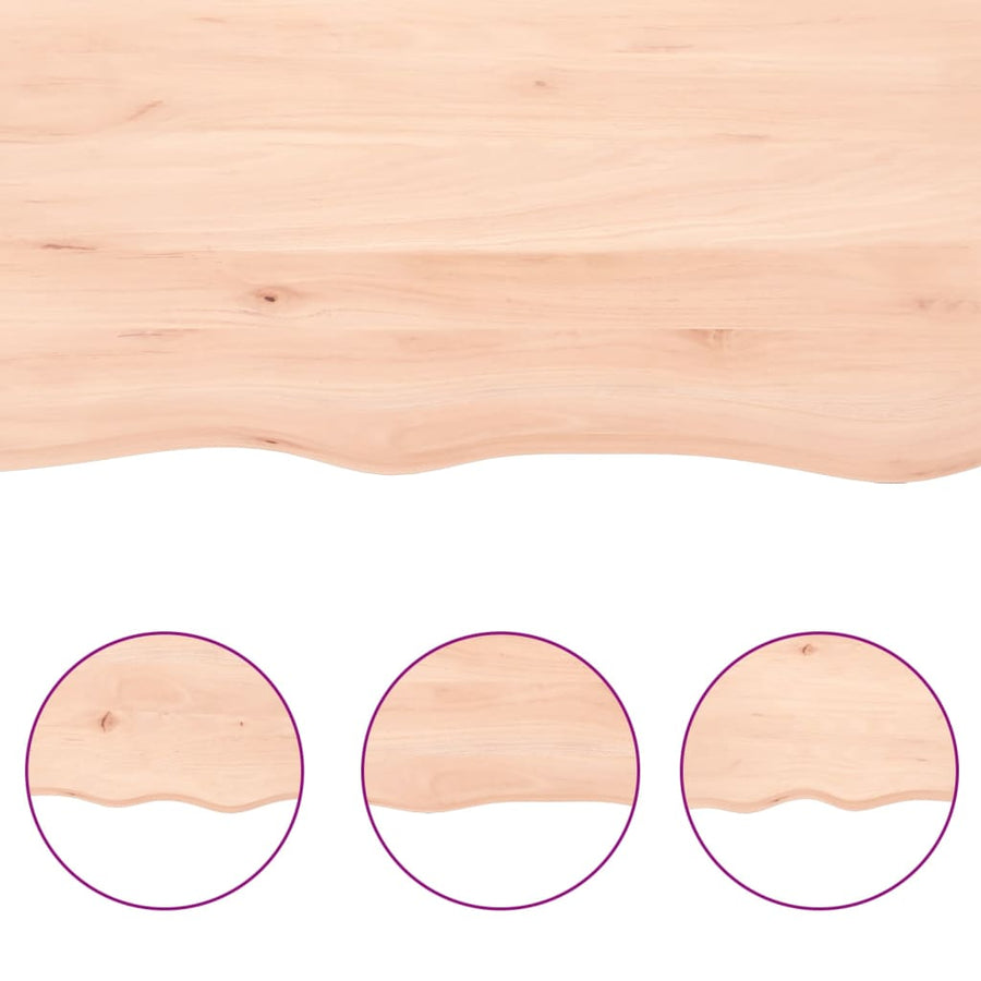 Tafelblad 60X50X(2-6) Cm Onbehandeld Massief Eikenhout Naturel 60 x 50 x 6 cm