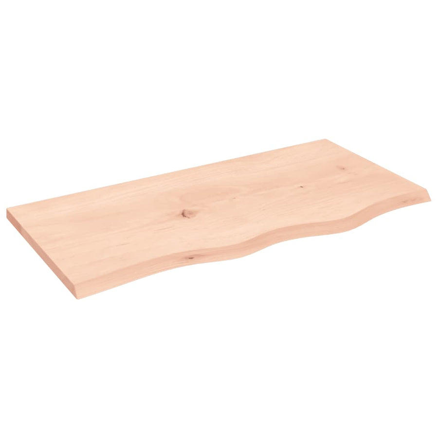 Tafelblad Onbehandeld Massief Eikenhout Naturel 80 x 40 x 2 cm