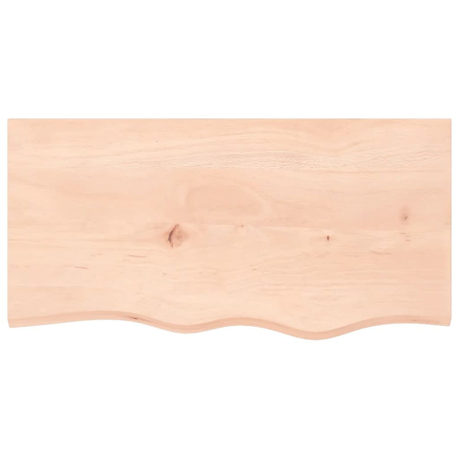 Tafelblad Onbehandeld Massief Eikenhout Naturel 80 x 40 x 2 cm