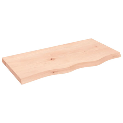 Tafelblad 80X40X(2-4) Cm Onbehandeld Massief Eikenhout Naturel 80 x 40 x 4 cm