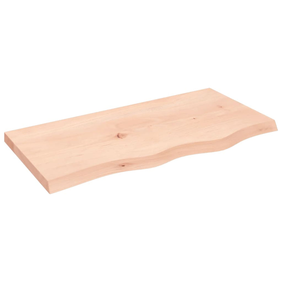 Tafelblad 80X40X(2-4) Cm Onbehandeld Massief Eikenhout Naturel 80 x 40 x 4 cm