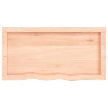 Tafelblad 80X40X(2-4) Cm Onbehandeld Massief Eikenhout Naturel 80 x 40 x 4 cm