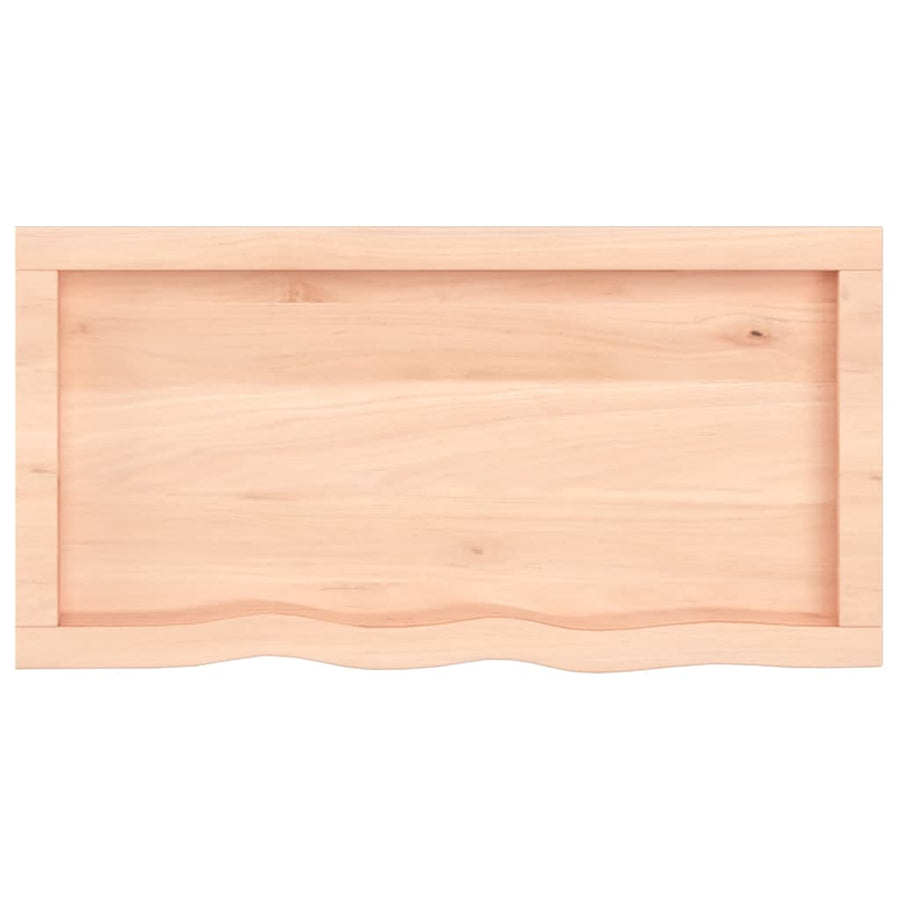 Tafelblad 80X40X(2-4) Cm Onbehandeld Massief Eikenhout Naturel 80 x 40 x 4 cm