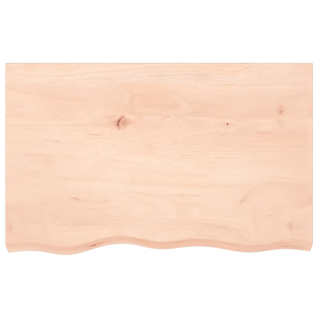 Tafelblad 80X50X(2-6) Cm Onbehandeld Massief Eikenhout Naturel 80 x 50 x 6 cm