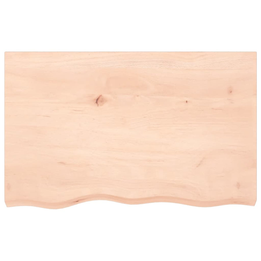 Tafelblad 80X50X(2-6) Cm Onbehandeld Massief Eikenhout Naturel 80 x 50 x 6 cm