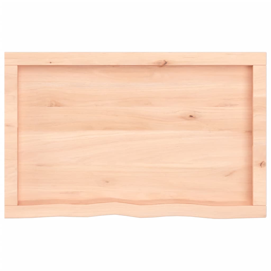 Tafelblad 80X50X(2-6) Cm Onbehandeld Massief Eikenhout Naturel 80 x 50 x 6 cm