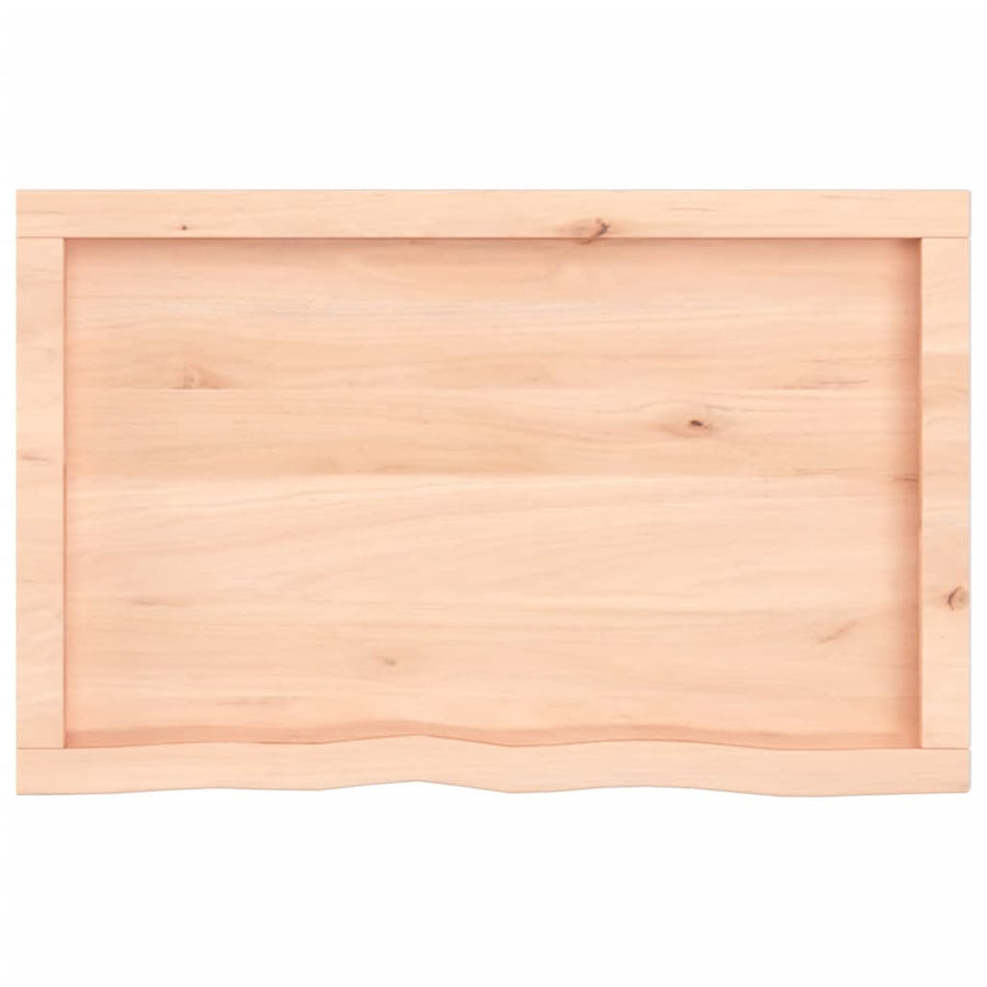 Tafelblad 80X50X(2-6) Cm Onbehandeld Massief Eikenhout Naturel 80 x 50 x 6 cm