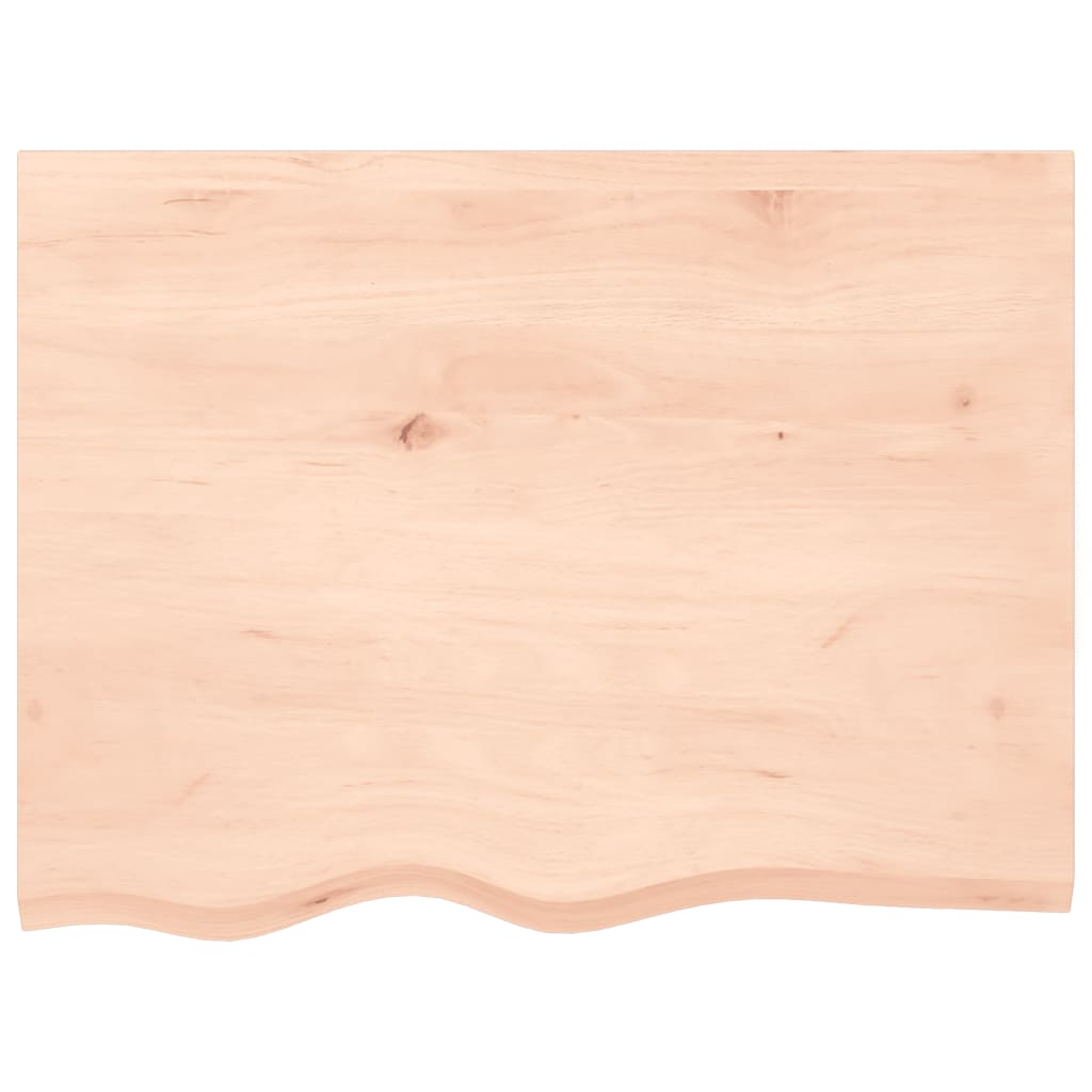 Tafelblad 80X60X(2-4) Cm Onbehandeld Massief Eikenhout Naturel 80 x 60 x 4 cm