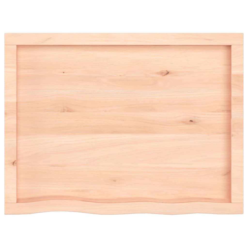 Tafelblad 80X60X(2-4) Cm Onbehandeld Massief Eikenhout Naturel 80 x 60 x 4 cm