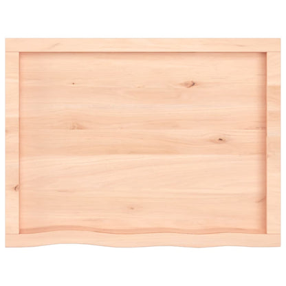 Tafelblad 80X60X(2-4) Cm Onbehandeld Massief Eikenhout Naturel 80 x 60 x 4 cm