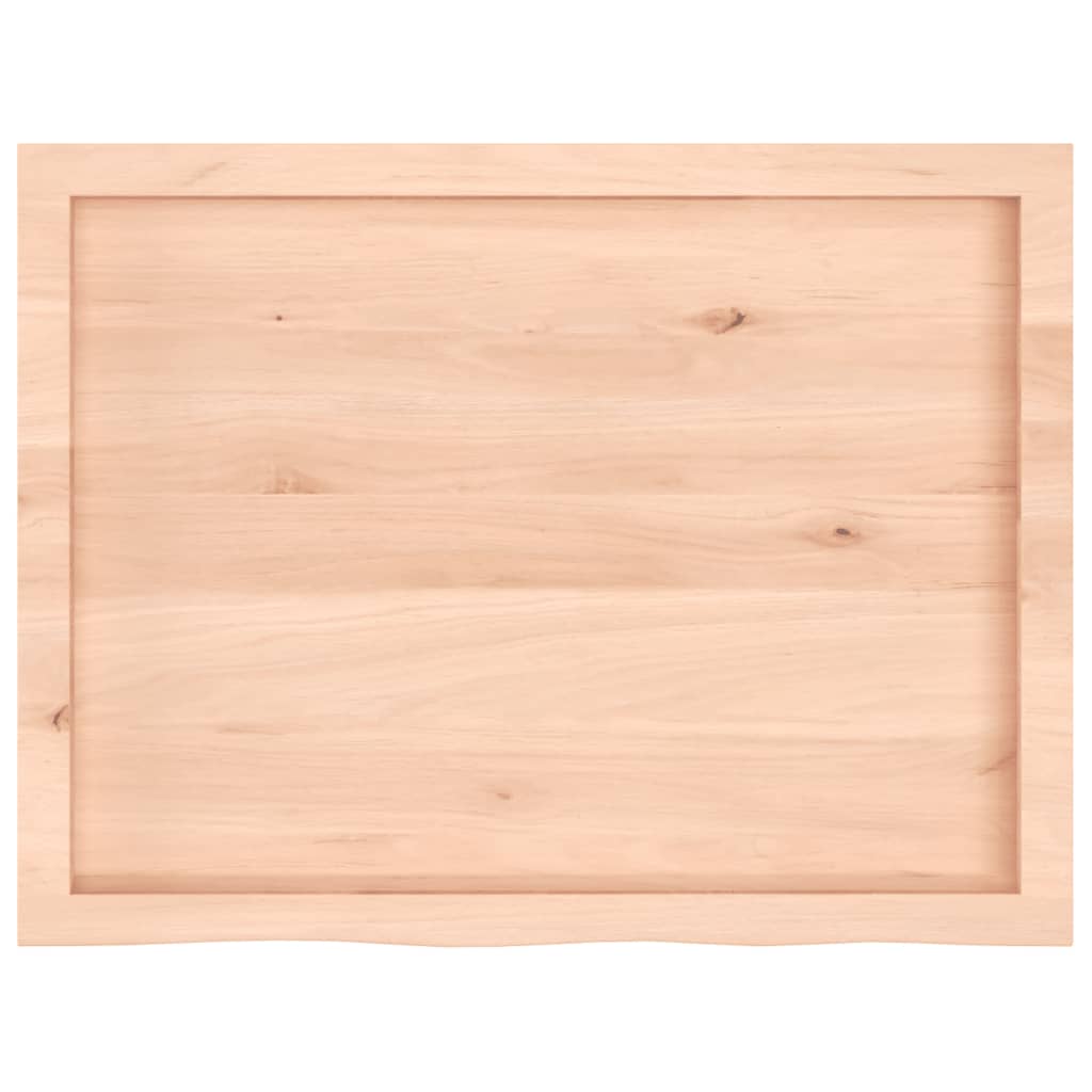 Tafelblad 80X60X(2-6) Cm Onbehandeld Massief Eikenhout Naturel 80 x 60 x 6 cm