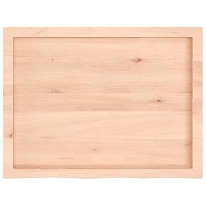 Tafelblad 80X60X(2-6) Cm Onbehandeld Massief Eikenhout Naturel 80 x 60 x 6 cm