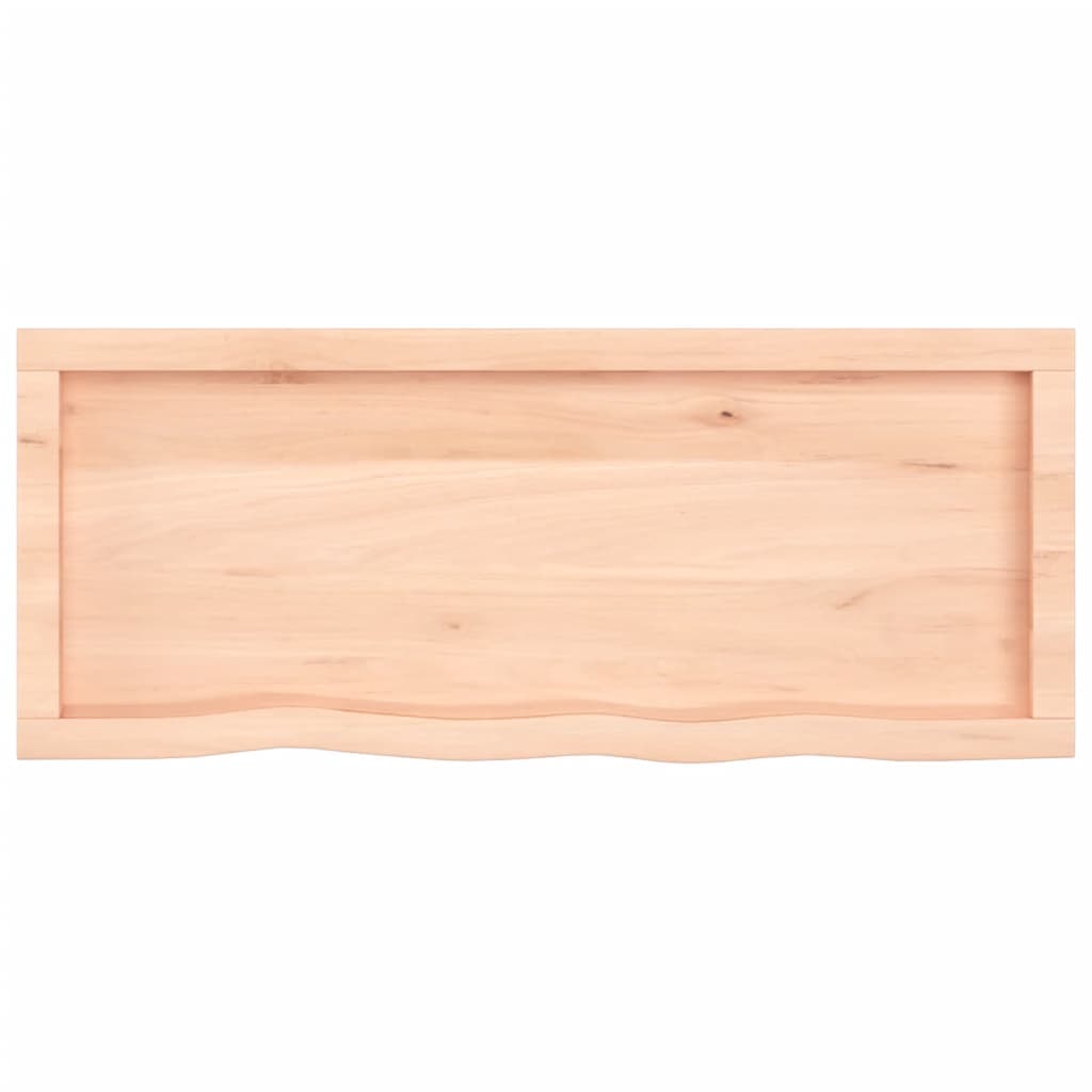 Tafelblad 00X40X(2-4) Cm Onbehandeld Massief Eikenhout Naturel 100 x 40 x 4 cm