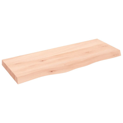 Tafelblad 100x40x(2-6) cm onbehandeld massief eikenhout