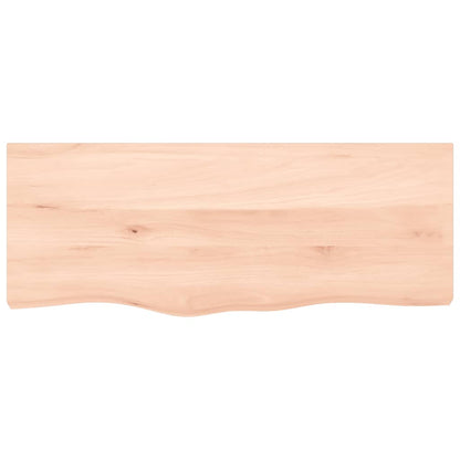 Tafelblad 100x40x(2-6) cm onbehandeld massief eikenhout