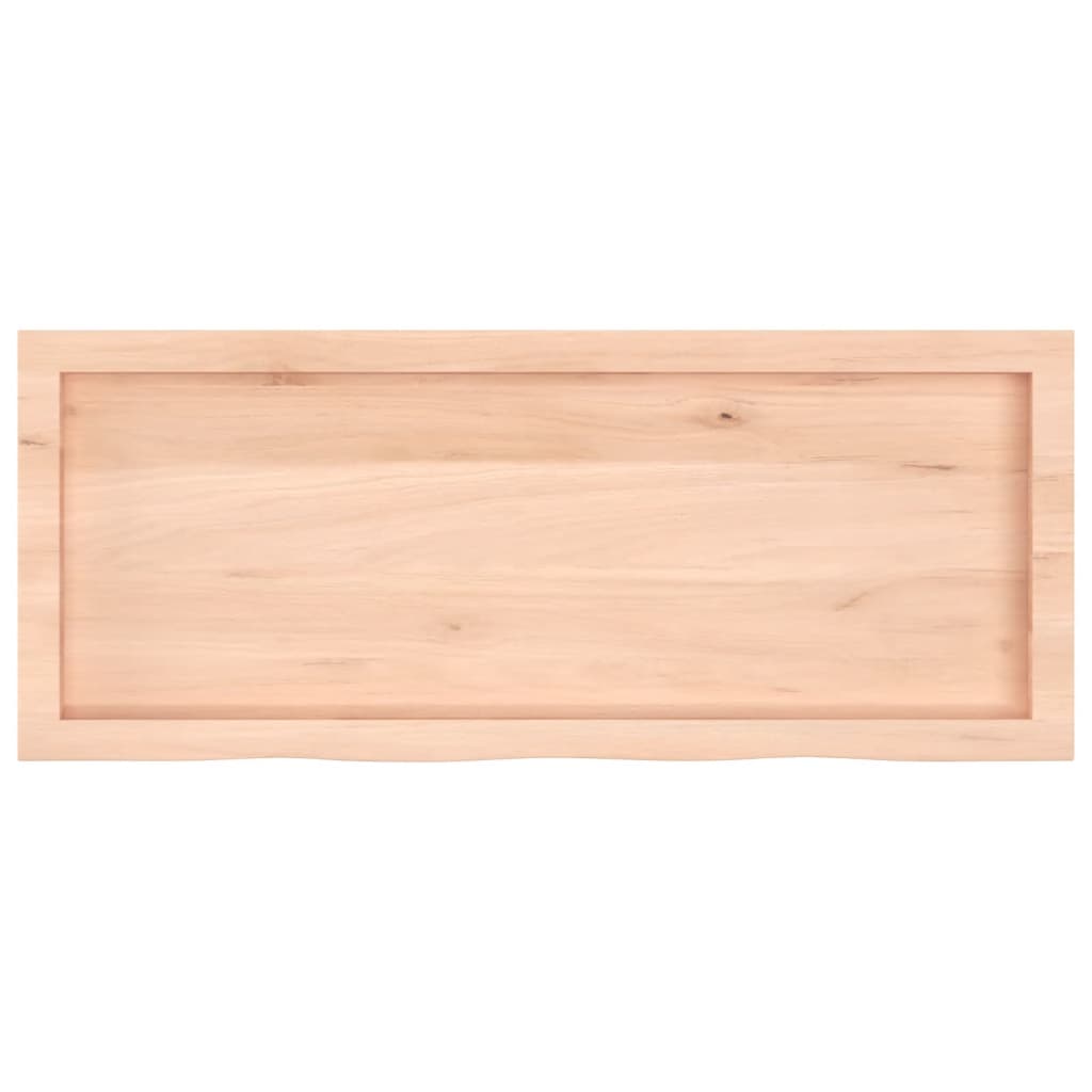 Tafelblad 100x40x(2-6) cm onbehandeld massief eikenhout