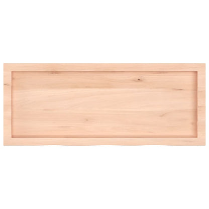 Tafelblad 100x40x(2-6) cm onbehandeld massief eikenhout