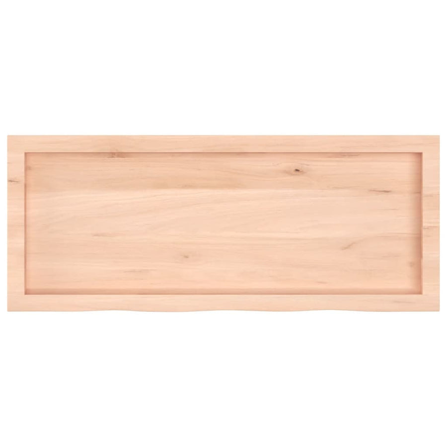 Tafelblad 100x40x(2-6) cm onbehandeld massief eikenhout