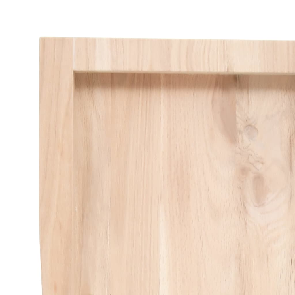Tafelblad 100x40x(2-6) cm onbehandeld massief eikenhout