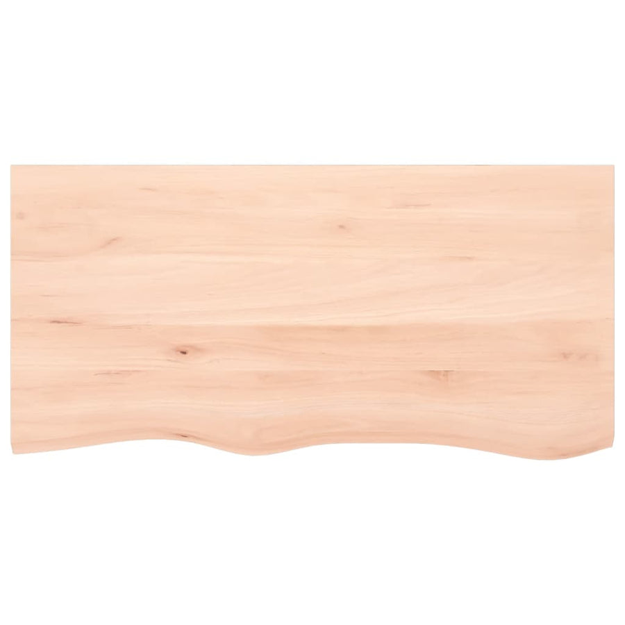 Tafelblad 00X50X(2-4) Cm Onbehandeld Massief Eikenhout Naturel 100 x 50 x 4 cm