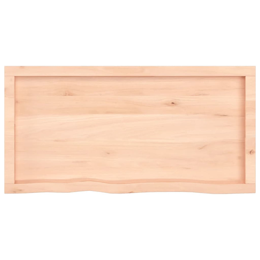 Tafelblad 00X50X(2-4) Cm Onbehandeld Massief Eikenhout Naturel 100 x 50 x 4 cm