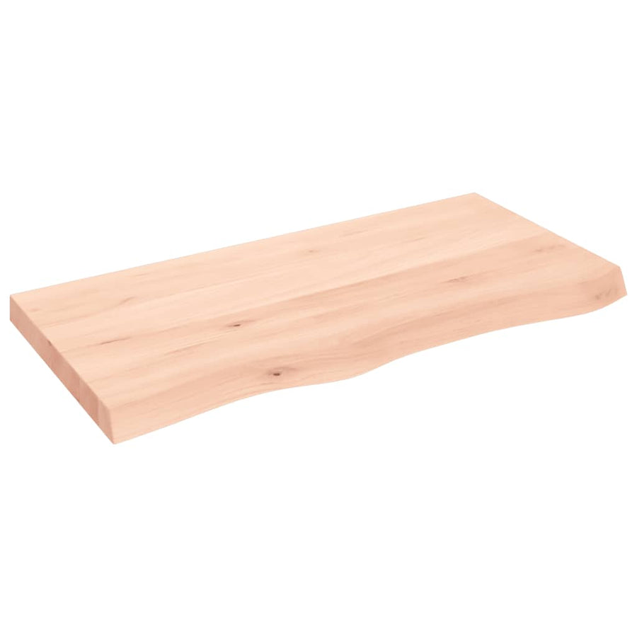 Tafelblad 00X50X(2-6) Cm Onbehandeld Massief Eikenhout Naturel 100 x 50 x 6 cm