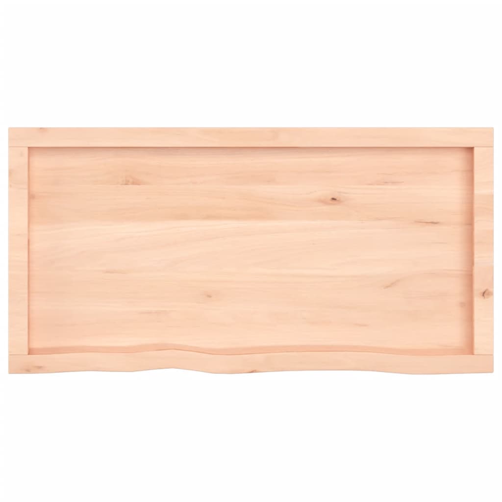 Tafelblad 00X50X(2-6) Cm Onbehandeld Massief Eikenhout Naturel 100 x 50 x 6 cm