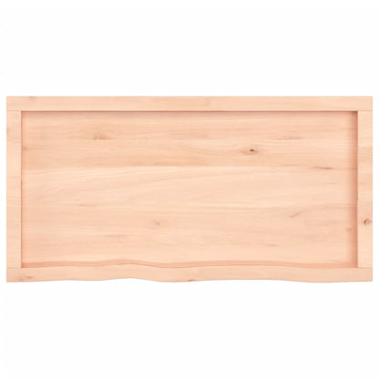 Tafelblad 00X50X(2-6) Cm Onbehandeld Massief Eikenhout Naturel 100 x 50 x 6 cm