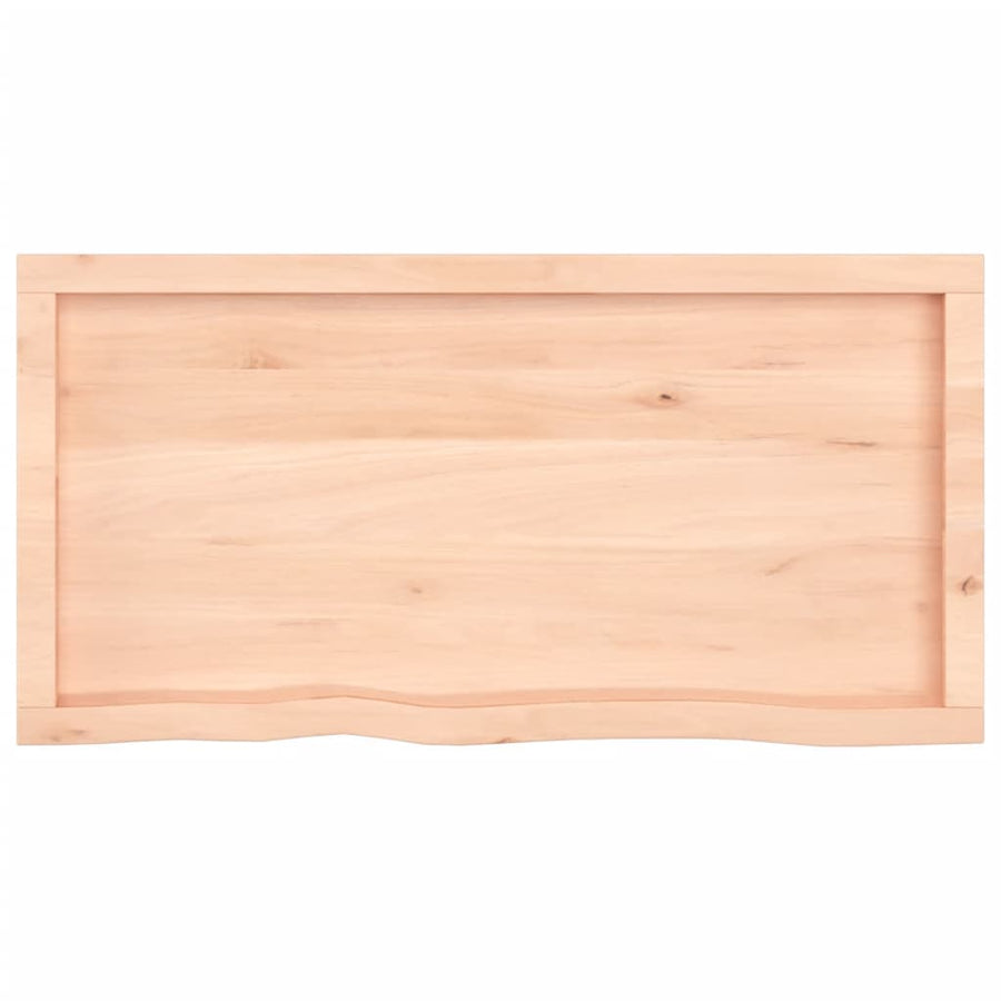 Tafelblad 00X50X(2-6) Cm Onbehandeld Massief Eikenhout Naturel 100 x 50 x 6 cm